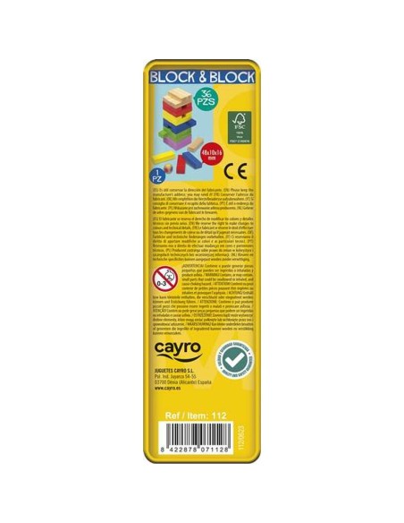 Skills game Cayro Block and block 36 Pieces