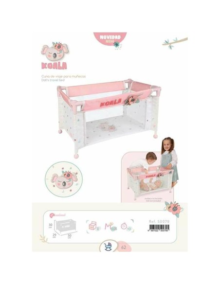Travel cot Decuevas Koala 50 x 29 x 30 cm Pink