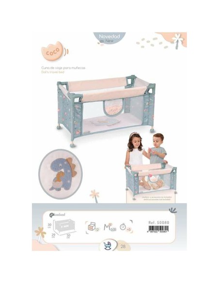 Travel cot Decuevas Coco 50 x 29 x 30 cm Blue