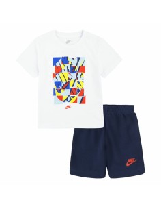 Children's Sports Outfit Nike Nsw Add Ft Short  Blue White Multicolour 2 Pieces