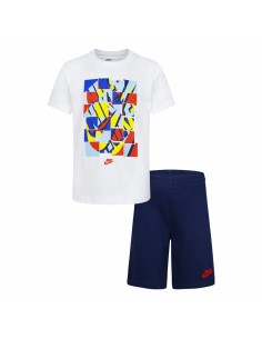 Children's Sports Outfit Nike Nsw Add Ft Short  Blue White Multicolour 2 Pieces