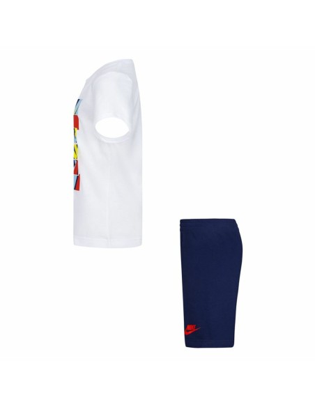 Children's Sports Outfit Nike Nsw Add Ft Short  Blue White Multicolour 2 Pieces