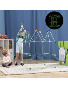 Children’s Fort Building Kit Archikitt InnovaGoods 85 Pieces