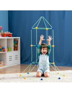 Children’s Fort Building Kit Archikitt InnovaGoods 85 Pieces 2