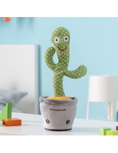 Rechargeable Dancing and Talking Cactus with Music and Multicoloured LED Cacxi InnovaGoods 2