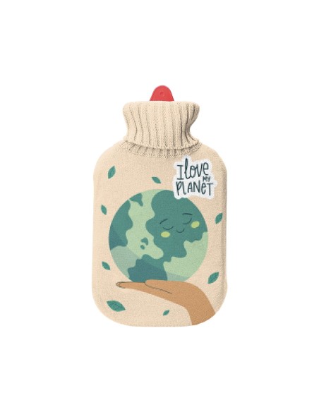 Hot Water Bottle EDM 78991 I Love My Planet 2 L