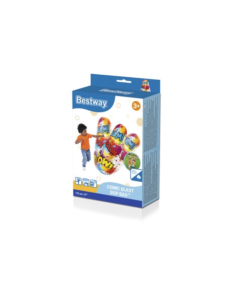 Children's Inflatable Boxing Punchbag with Stand Bestway Comics 119 cm