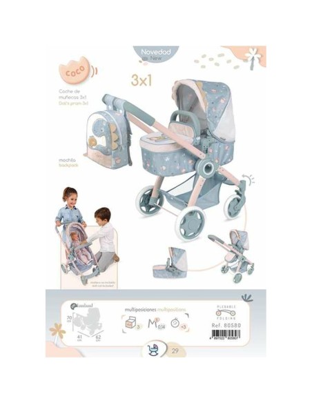 Doll Stroller Decuevas Coco 41 x 62 x 70 cm