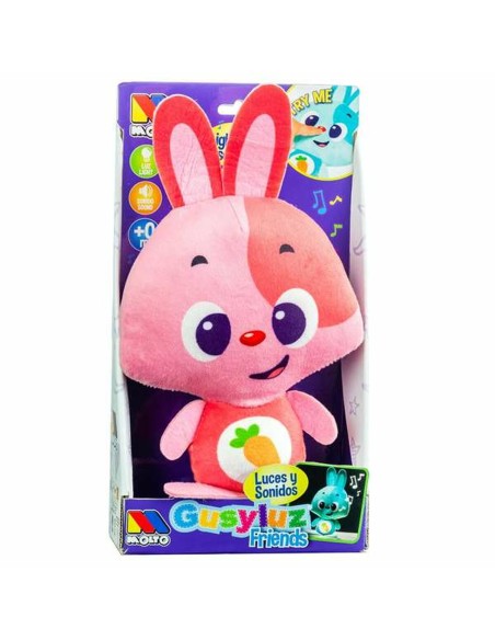 Soft toy with sounds Moltó Gusy luz Baby Bunny Pink 7,5 cm