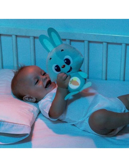 Soft toy with sounds Moltó Gusy luz Baby Bunny Turquoise 7,5 cm