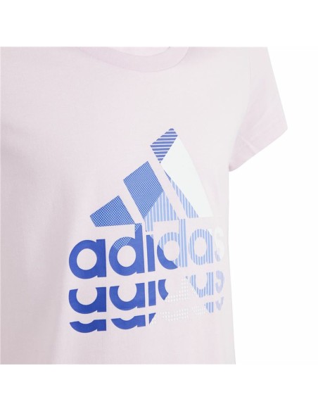 Child's Short Sleeve T-Shirt Adidas Graphic Pink