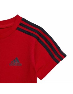 Children's Sports Outfit Adidas 3 Stripes Red 2