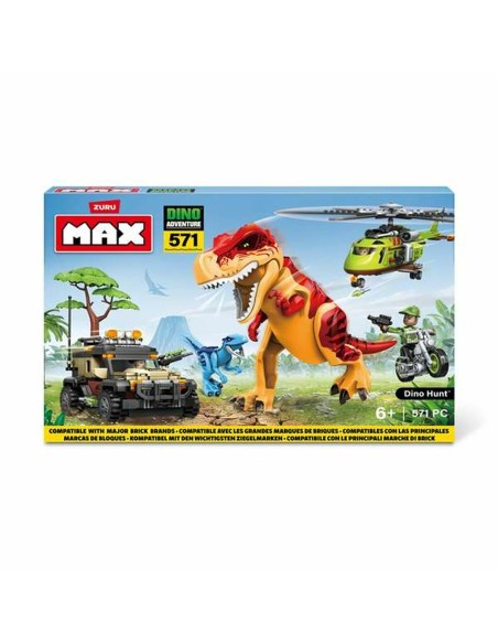 Building Game + Figures Zuru Max Dino 33 x 48,3 x 7,6 cm 592 Pieces