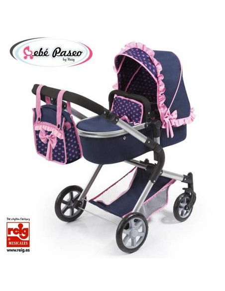 Doll Stroller Reig Combi 62 cm 82 x 79 x 38,5 cm Navy Blue