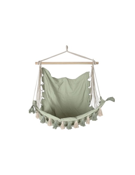 Garden chair Home ESPRIT Green Cotton Wood 100 x 50 x 135 cm