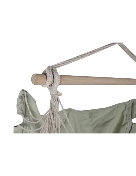 Garden chair Home ESPRIT Green Cotton Wood 100 x 50 x 135 cm