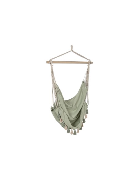 Garden chair Home ESPRIT Green Cotton Wood 100 x 50 x 135 cm