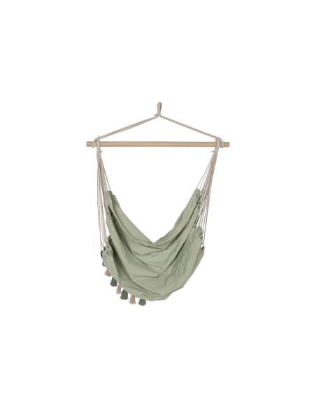 Garden chair Home ESPRIT Green Cotton Wood 100 x 50 x 135 cm