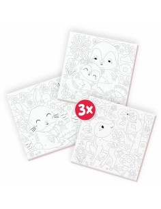 Drawing Set SES Creative Painting by number on canvas (3 Pieces) 2