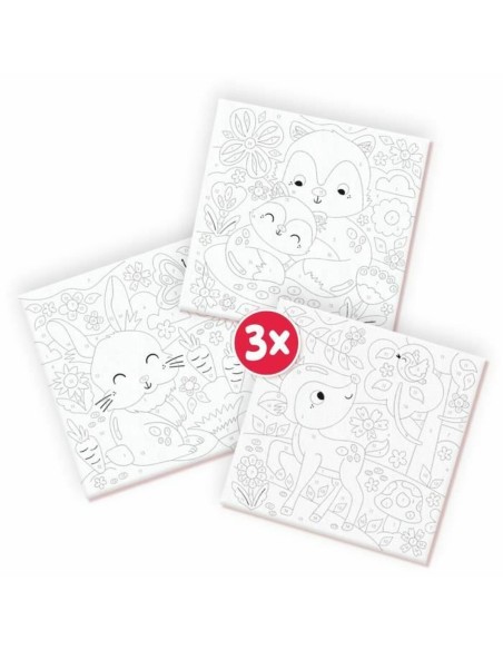 Drawing Set SES Creative Painting by number on canvas (3 Pieces)