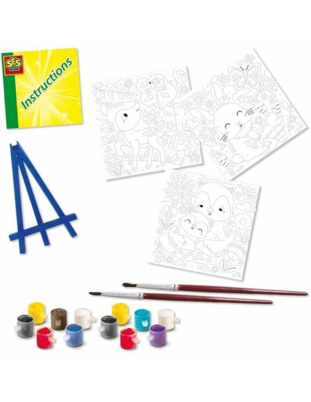 Drawing Set SES Creative Painting by number on canvas (3 Pieces)