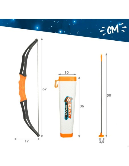 Archery Set with Target Colorbaby 6 Units
