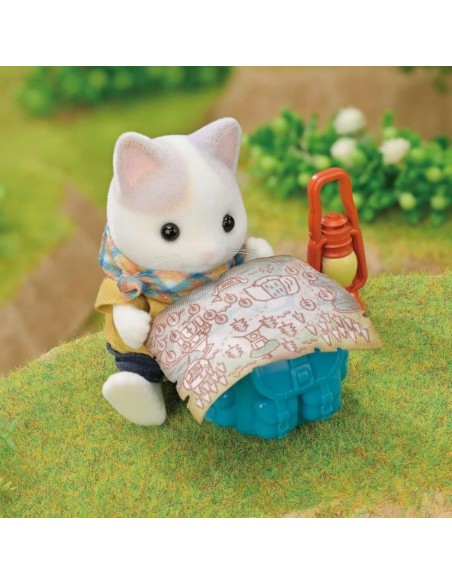 Playset Sylvanian Families Son and Baby Cat Latte - Secret Forest Adventure