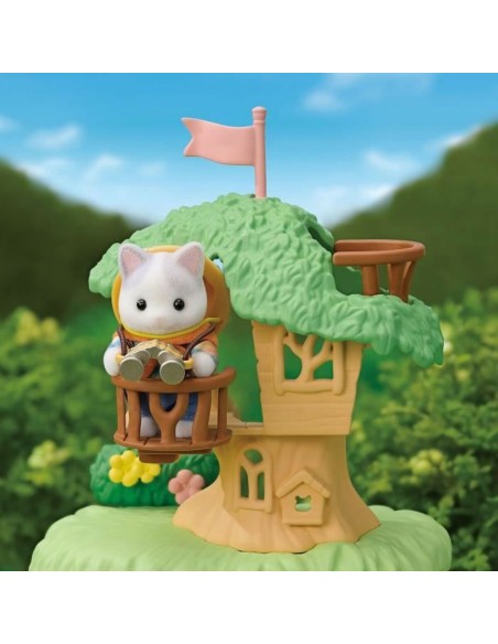 Playset Sylvanian Families Son and Baby Cat Latte - Secret Forest Adventure