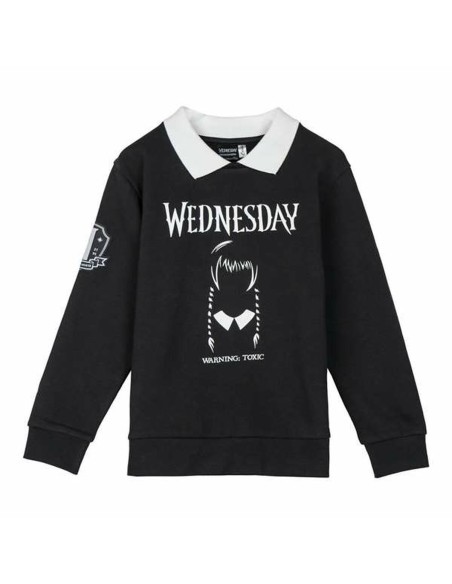 Hoodless Sweatshirt for Girls Wednesday Dark grey
