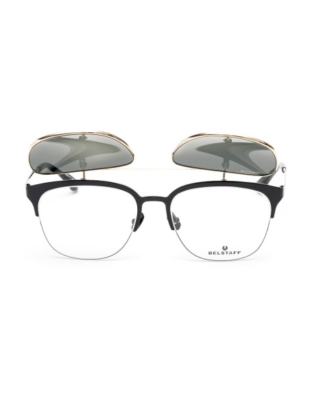 Eyeglass Frame + Sunglasses Belstaff HATCHER-NEGRO-DORADO-W Ø 55 mm Clip On