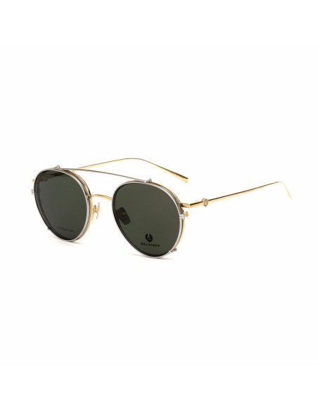 Eyeglass Frame + Sunglasses Belstaff JAGGED-CLIP-ON-DORADO-GRIS Ø 53 mm Clip On