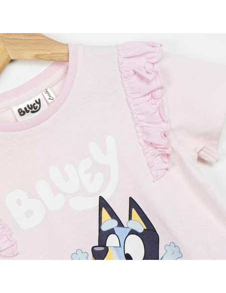 Child's Short Sleeve T-Shirt Bluey Pink Light Pink