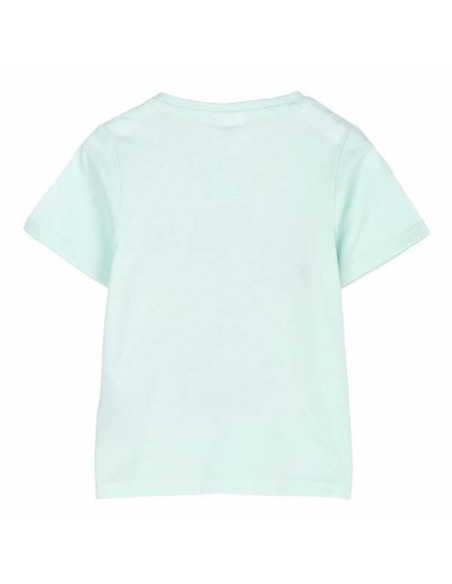Child's Short Sleeve T-Shirt Stitch Green Turquoise