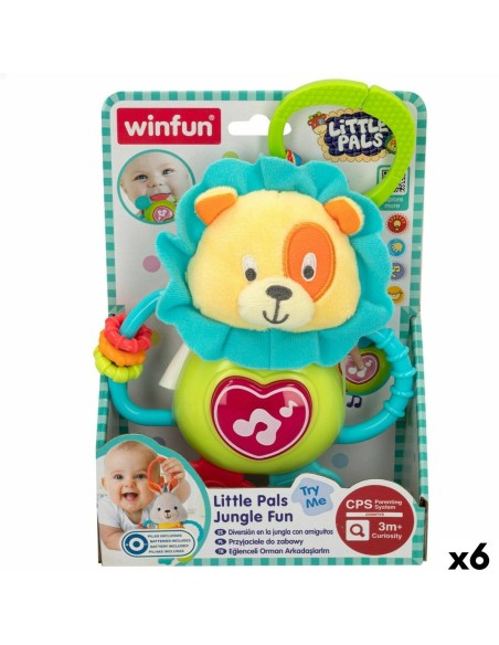 Rattle Cuddly Toy Winfun 14 x 19 x 6,5 cm (6 Units)