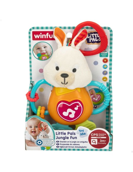 Rattle Cuddly Toy Winfun 14 x 19 x 6,5 cm (6 Units)