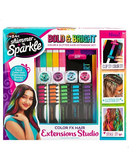 Hair Dressing Set Cra-Z-Art Hair extensions (4 Units)