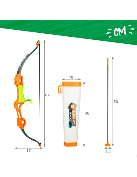 Archery Set with Target Colorbaby 3,5 x 67 x 15 cm (6 Units)
