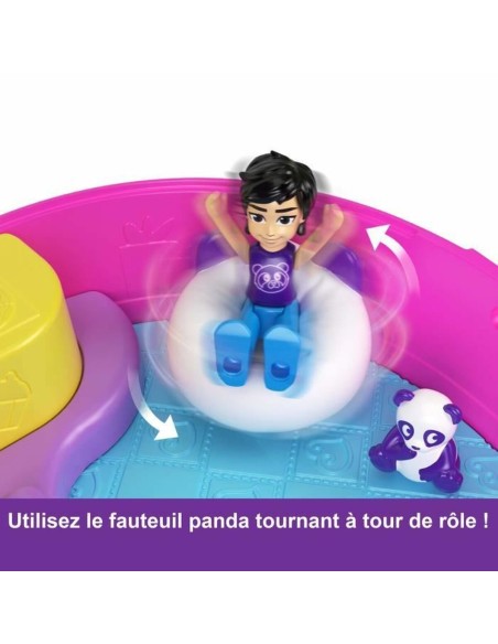 Playset Polly Pocket Panda Bubble Tea-Box with 2 mini-figures and panda HWN95