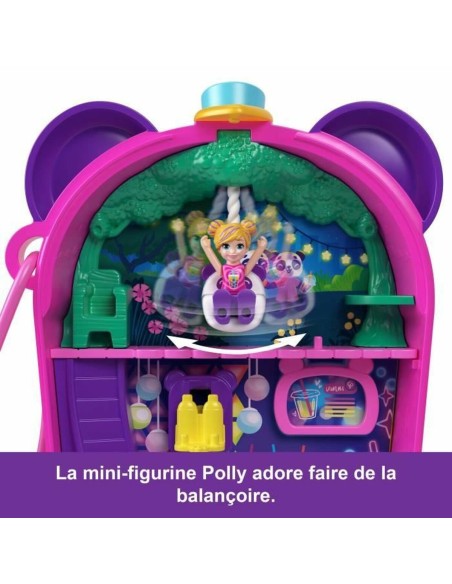 Playset Polly Pocket Panda Bubble Tea-Box with 2 mini-figures and panda HWN95