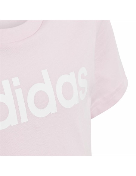 Child's Short Sleeve T-Shirt Adidas G Lin T Pink