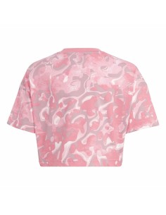 Child's Short Sleeve T-Shirt Adidas Jg Fi Aop Pink 2