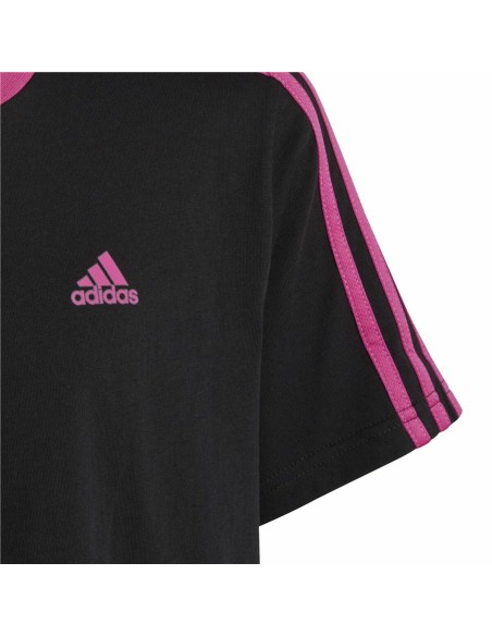 Child's Short Sleeve T-Shirt Adidas Essentials Black