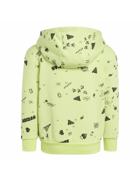 Children’s Tracksuit Adidas Lk Bluv Q3 Green 2 Pieces