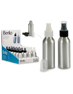 Atomiser Bottle Berilo CH9979-2 White Black Transparent Silver Aluminium polypropylene 100 ml (24 Units) 2