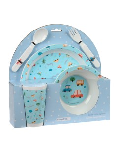 Children's dish set Safta Coches Polyester 26 x 26 x 9 cm