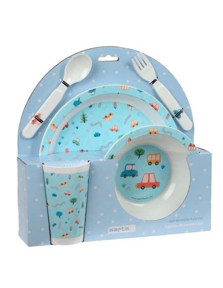 Children's dish set Safta Coches Polyester 26 x 26 x 9 cm