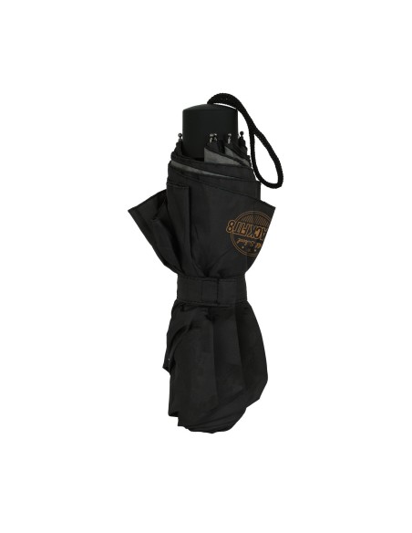 Foldable Umbrella BlackFit8 Old school Black Grey Ø 98 cm