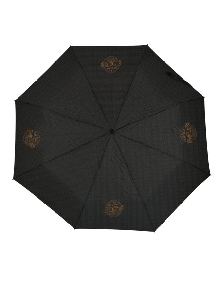 Foldable Umbrella BlackFit8 Old school Black Grey Ø 98 cm