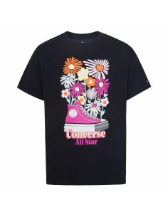 Child's Short Sleeve T-Shirt Converse Boyfriend Graphicrt Black 2