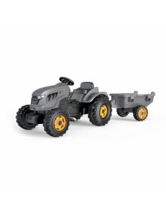 Pedal Tractor Smoby Stronger XXL Grey 161 x 56 cm Trailer